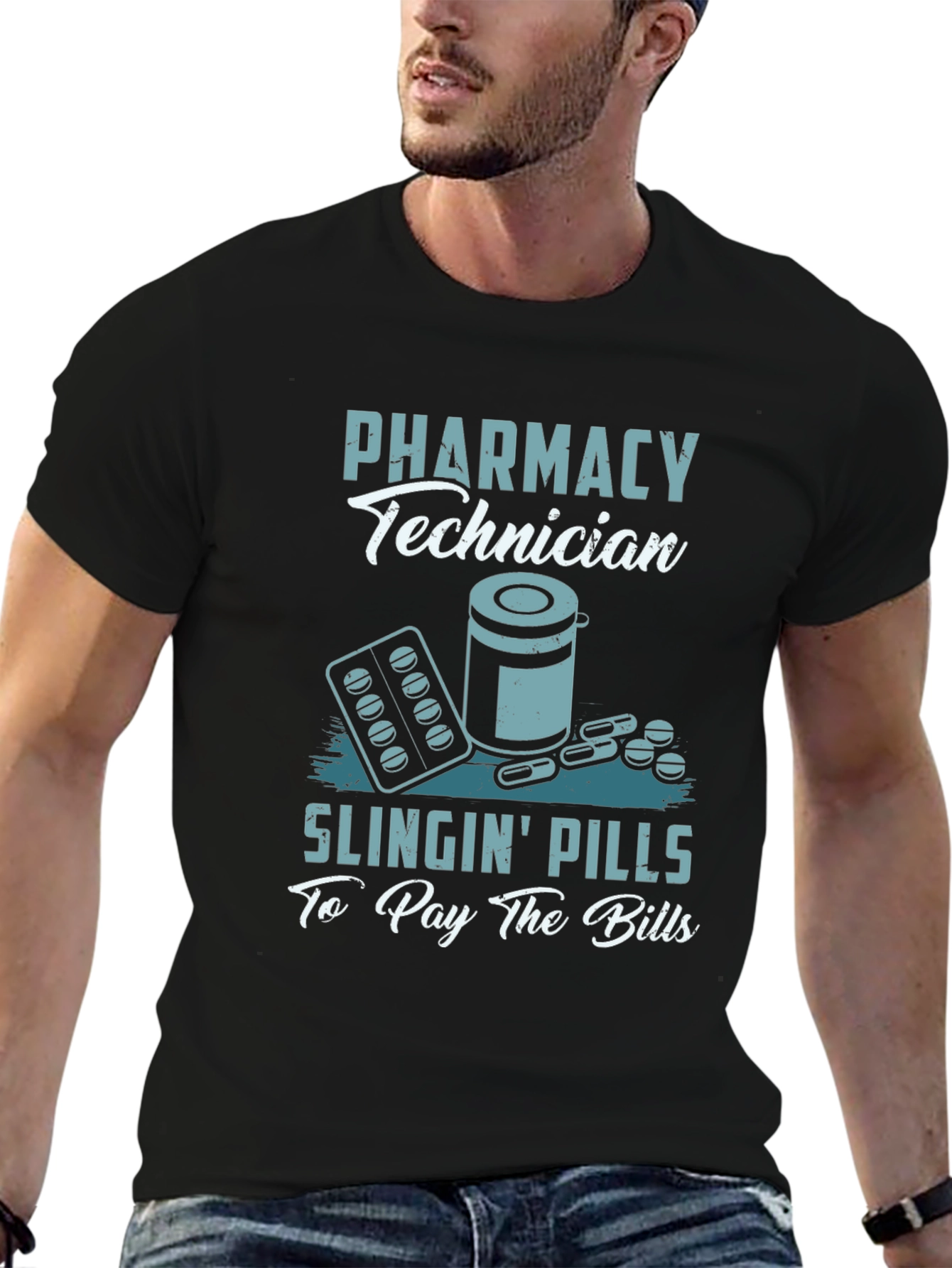 Pharmacy Technician T-Shirt - Slingin Pills Design