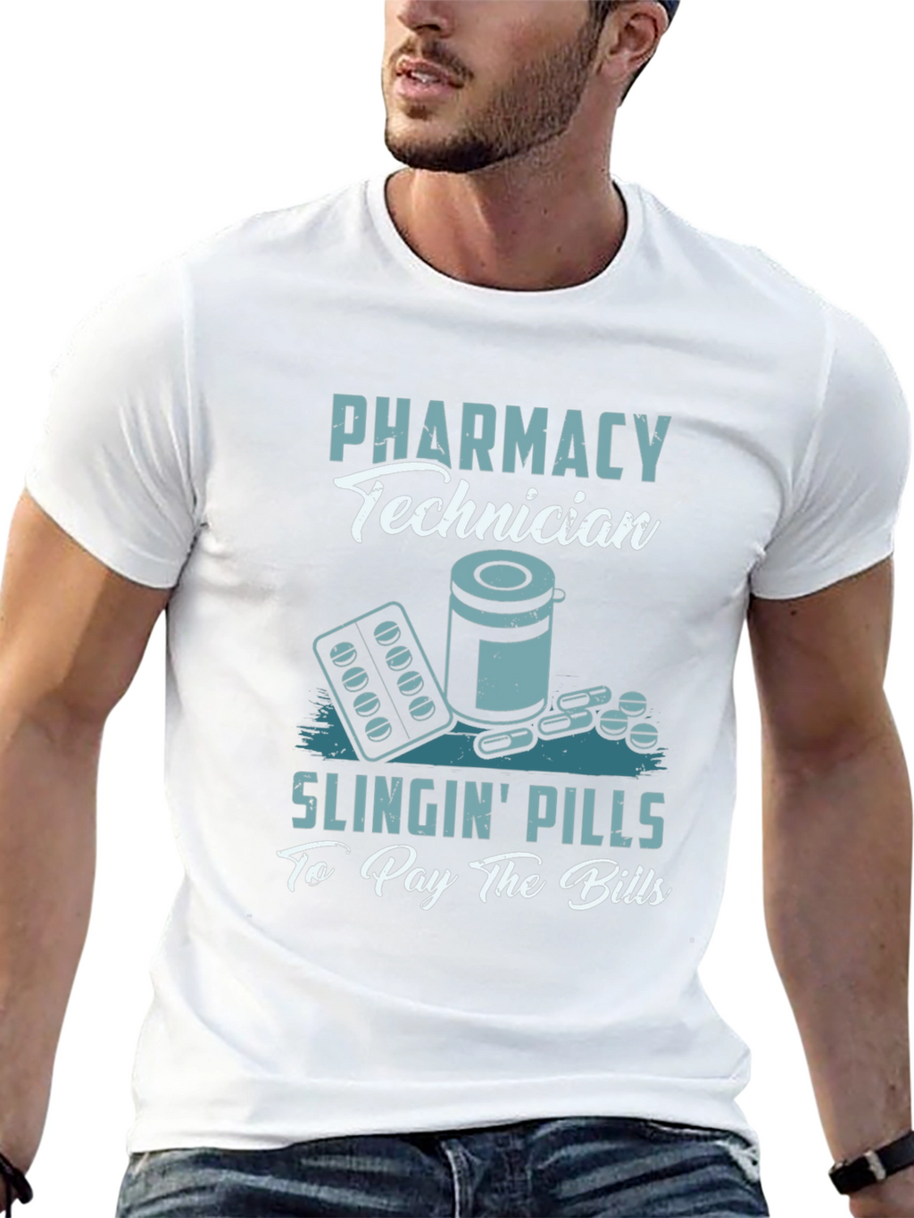 Pharmacy Technician T-Shirt - Slingin Pills Design