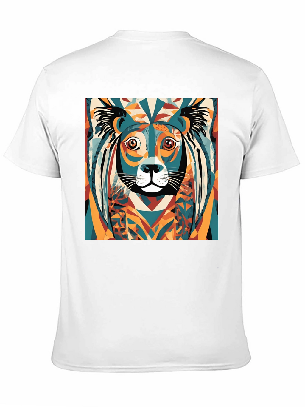 Abstract Lion Graphic Tee - Modern Art Shirt