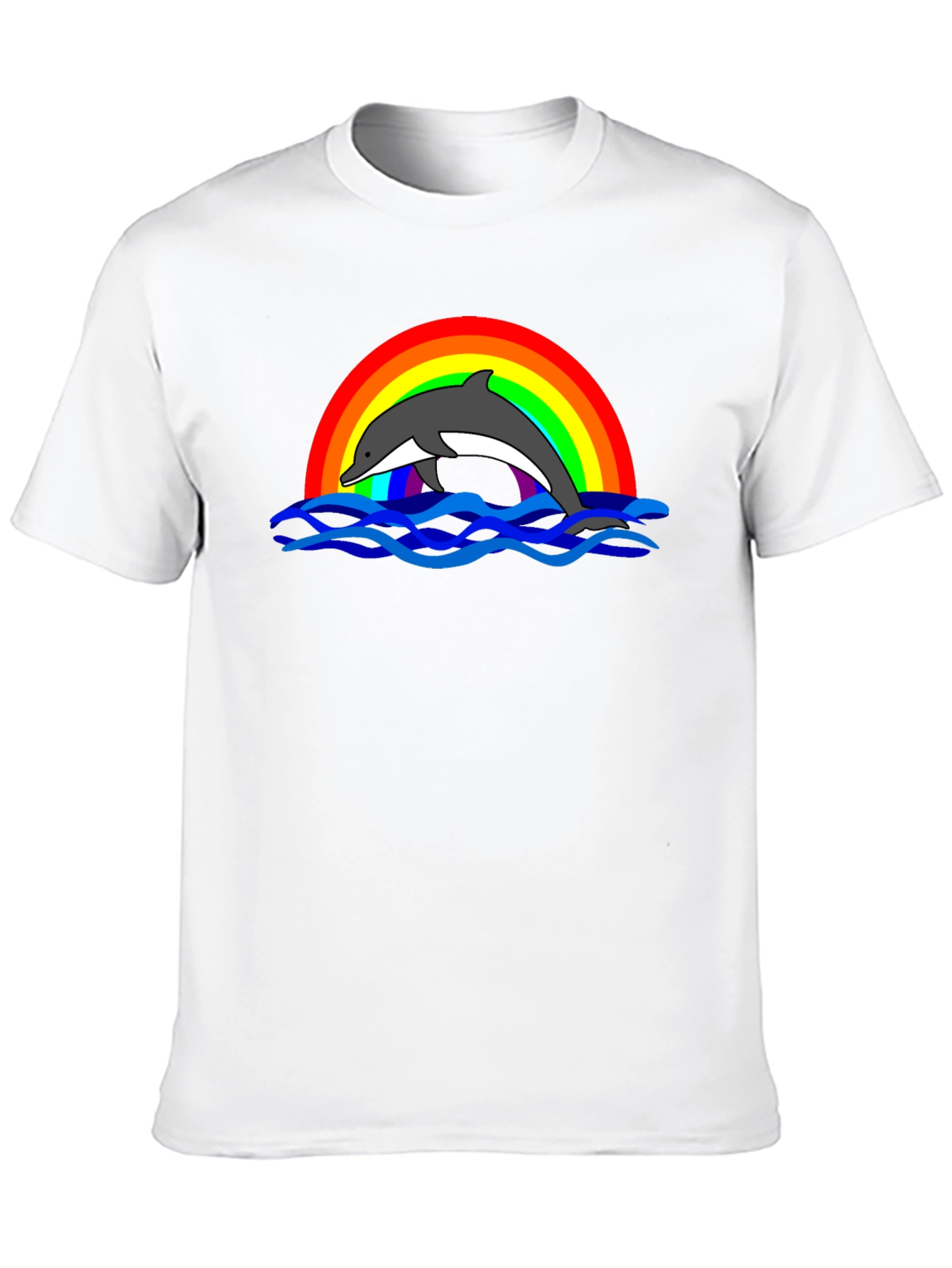 Dolphin Rainbow Graphic T-Shirt