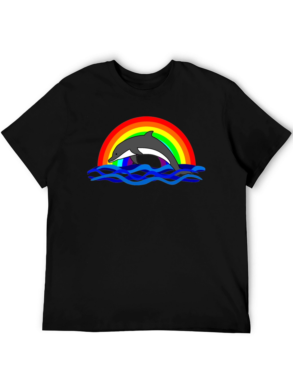 Dolphin Rainbow Graphic T-Shirt