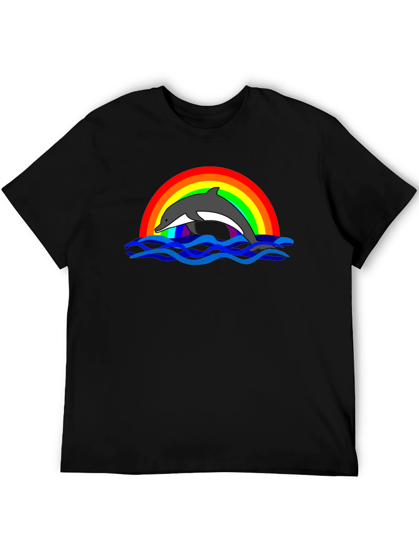 Dolphin Rainbow Graphic T-Shirt