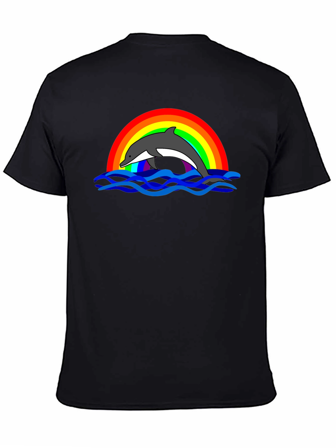 Dolphin Rainbow Graphic T-Shirt