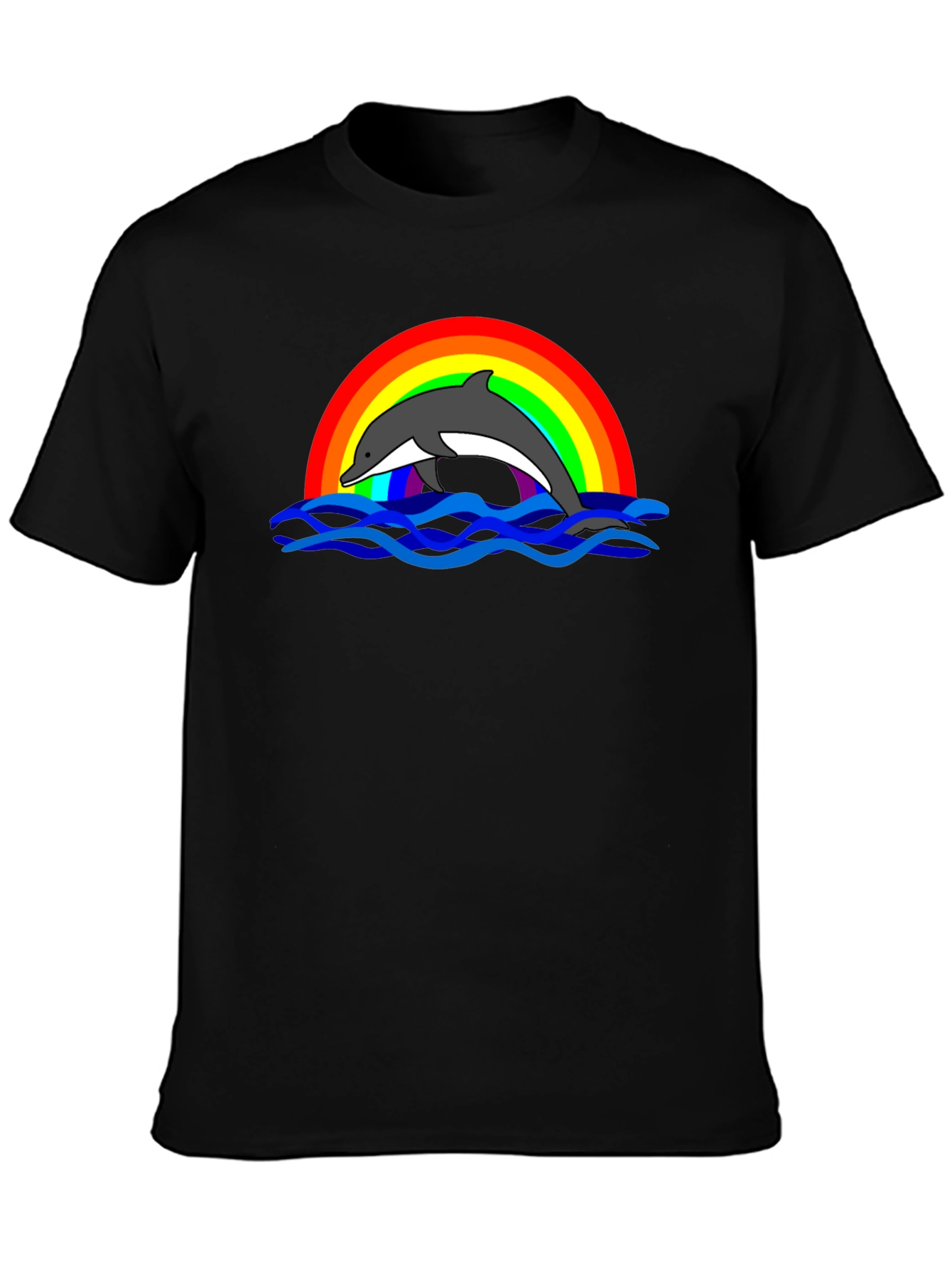 Dolphin Rainbow Graphic T-Shirt