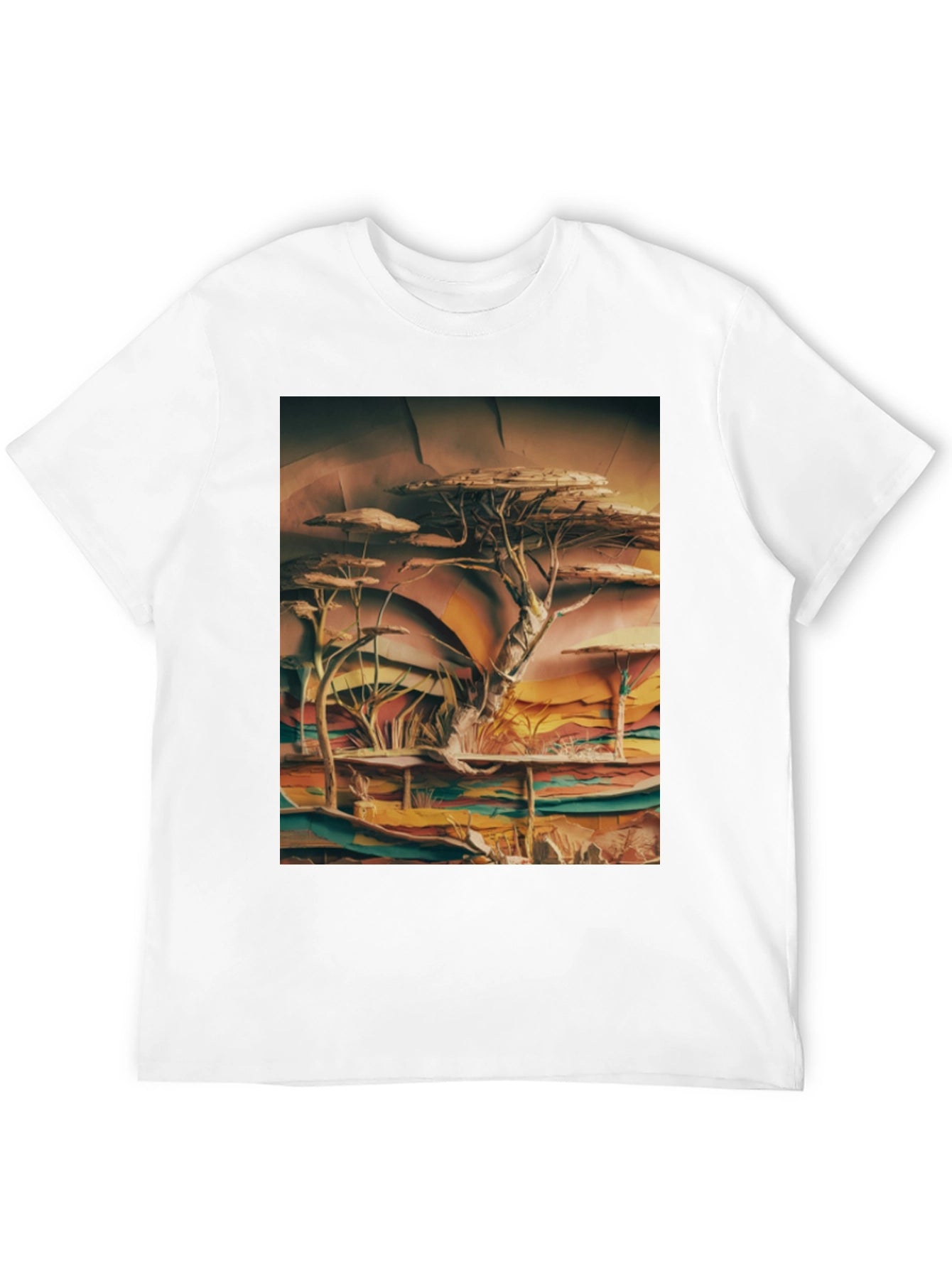 Savanna Tree Graphic Tee - Unique African Landscape Design