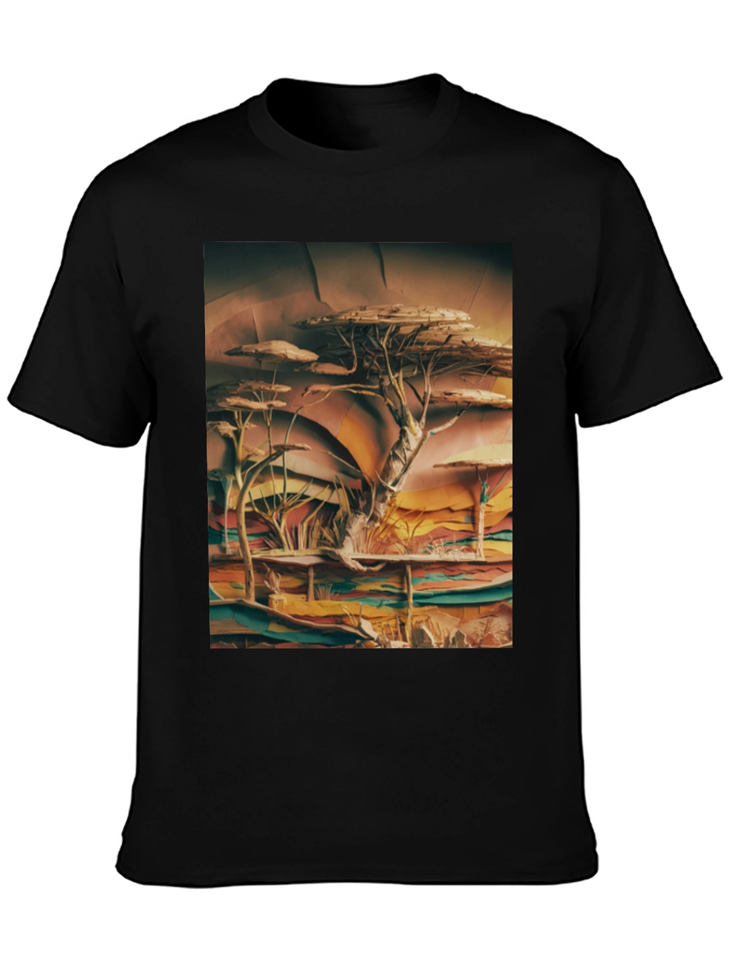 Savanna Tree Graphic Tee - Unique African Landscape Design
