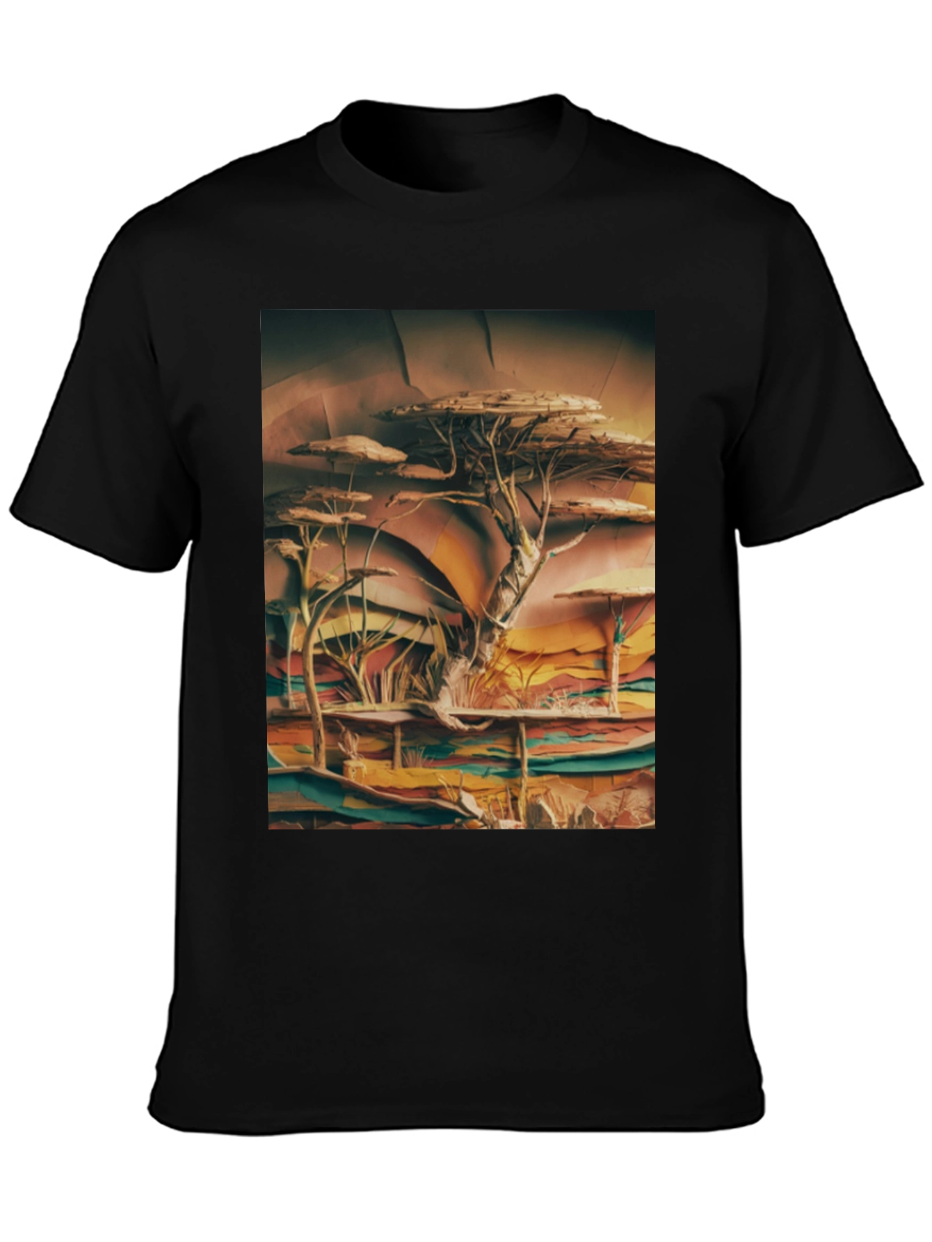 Savanna Tree Graphic Tee - Unique African Landscape Design