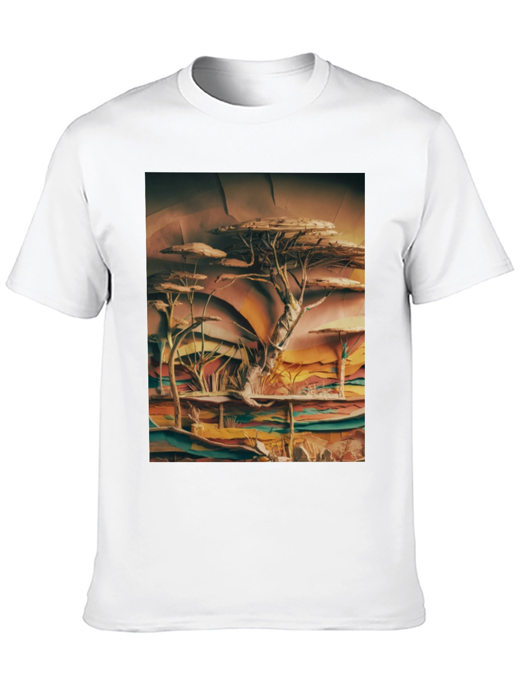 Savanna Tree Graphic Tee - Unique African Landscape Design