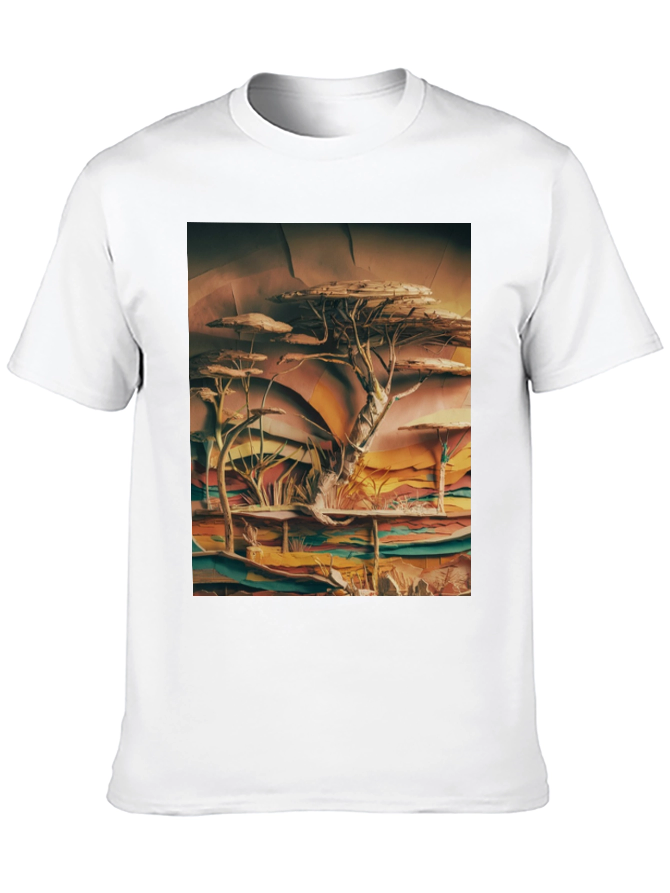 Savanna Tree Graphic Tee - Unique African Landscape Design