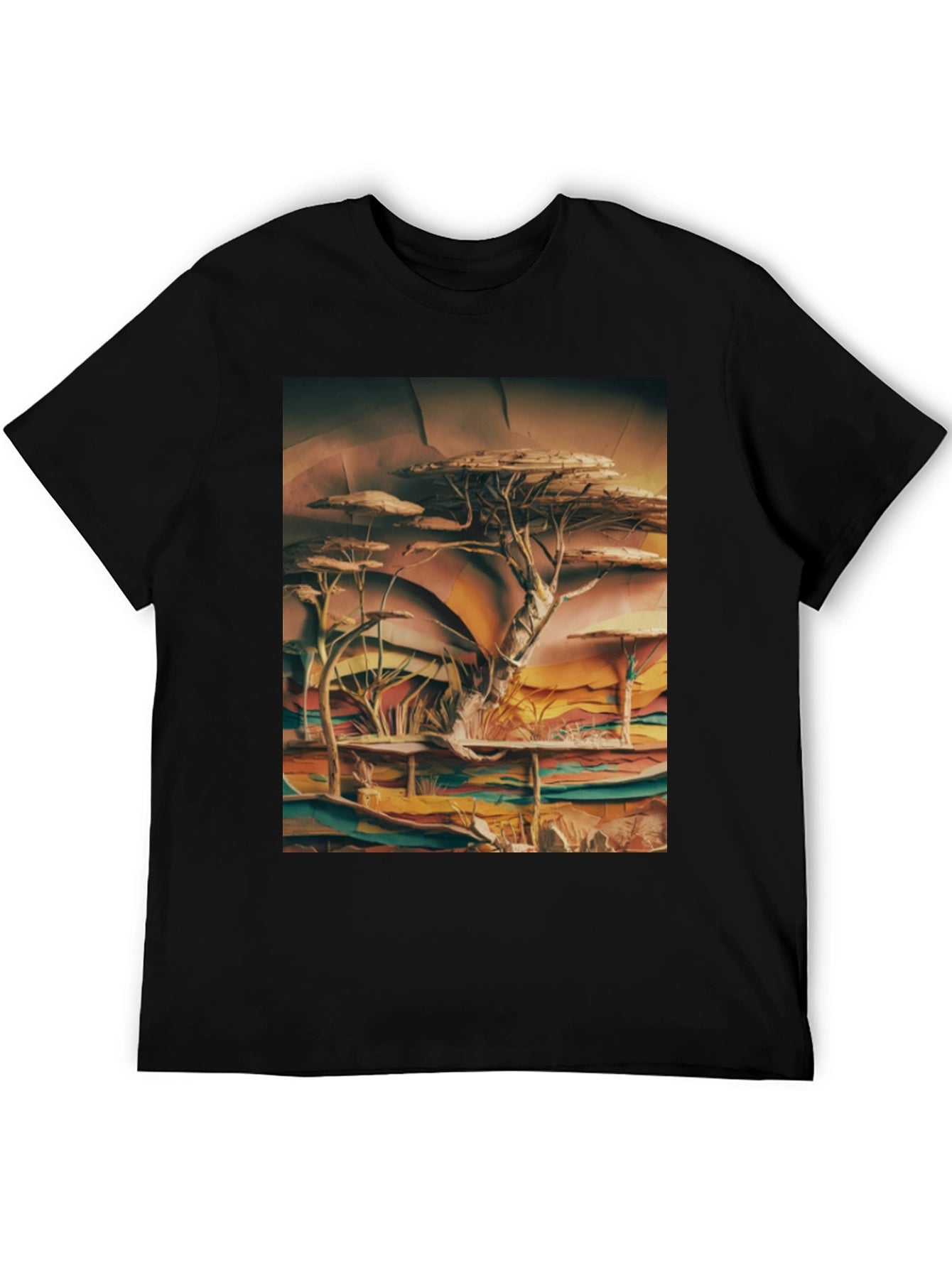 Savanna Tree Graphic Tee - Unique African Landscape Design