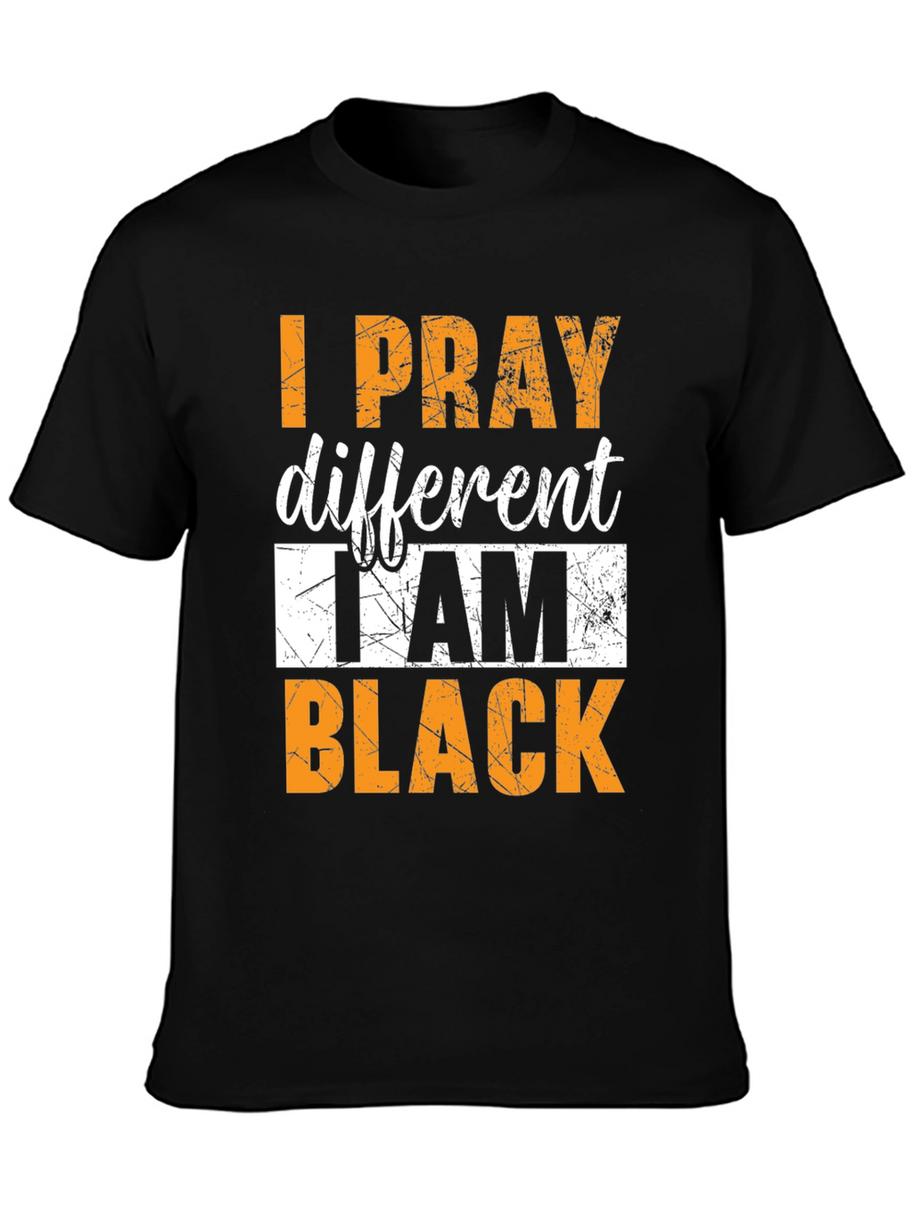 I Pray Different Black T-Shirt
