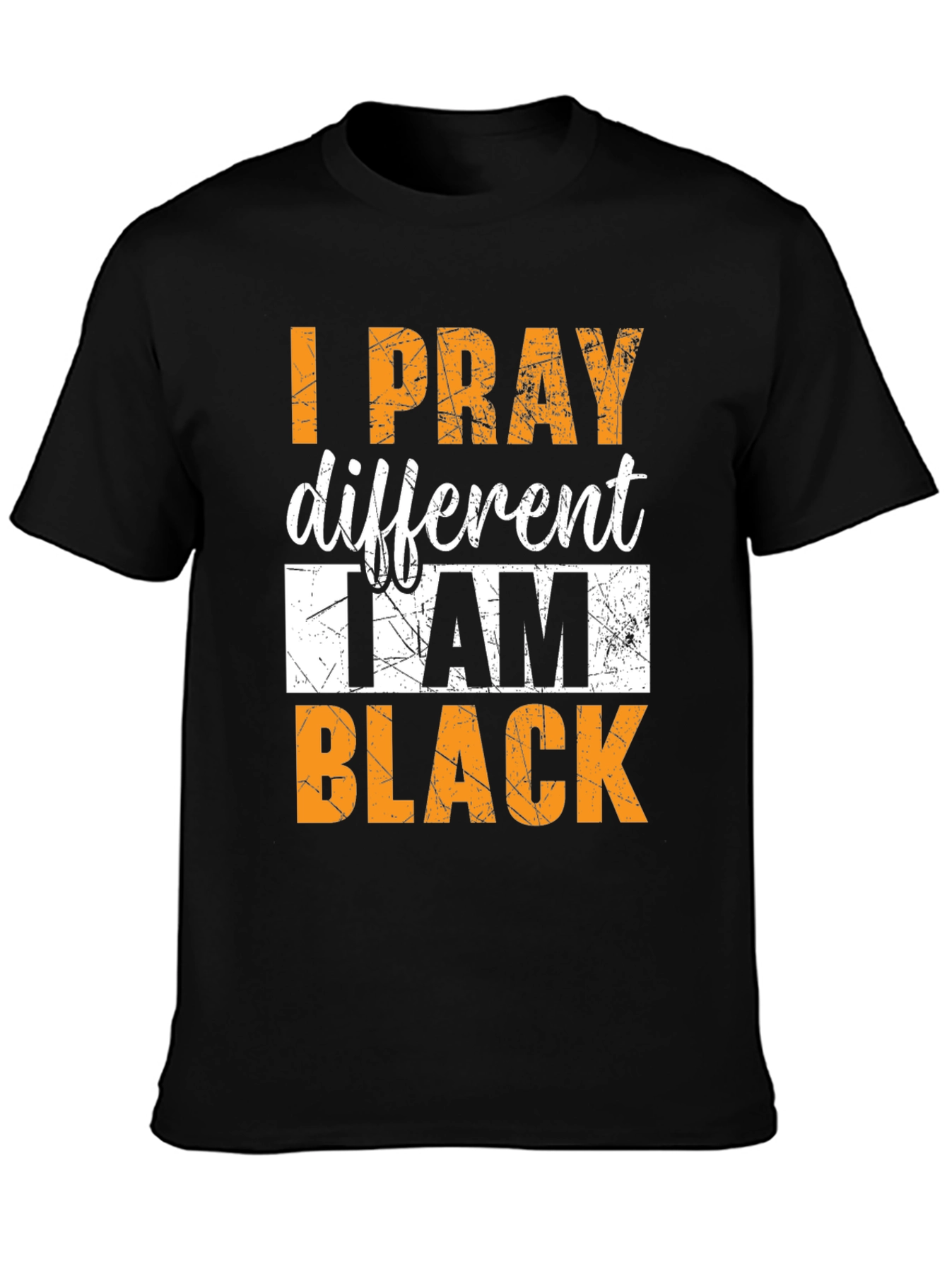 I Pray Different Black T-Shirt