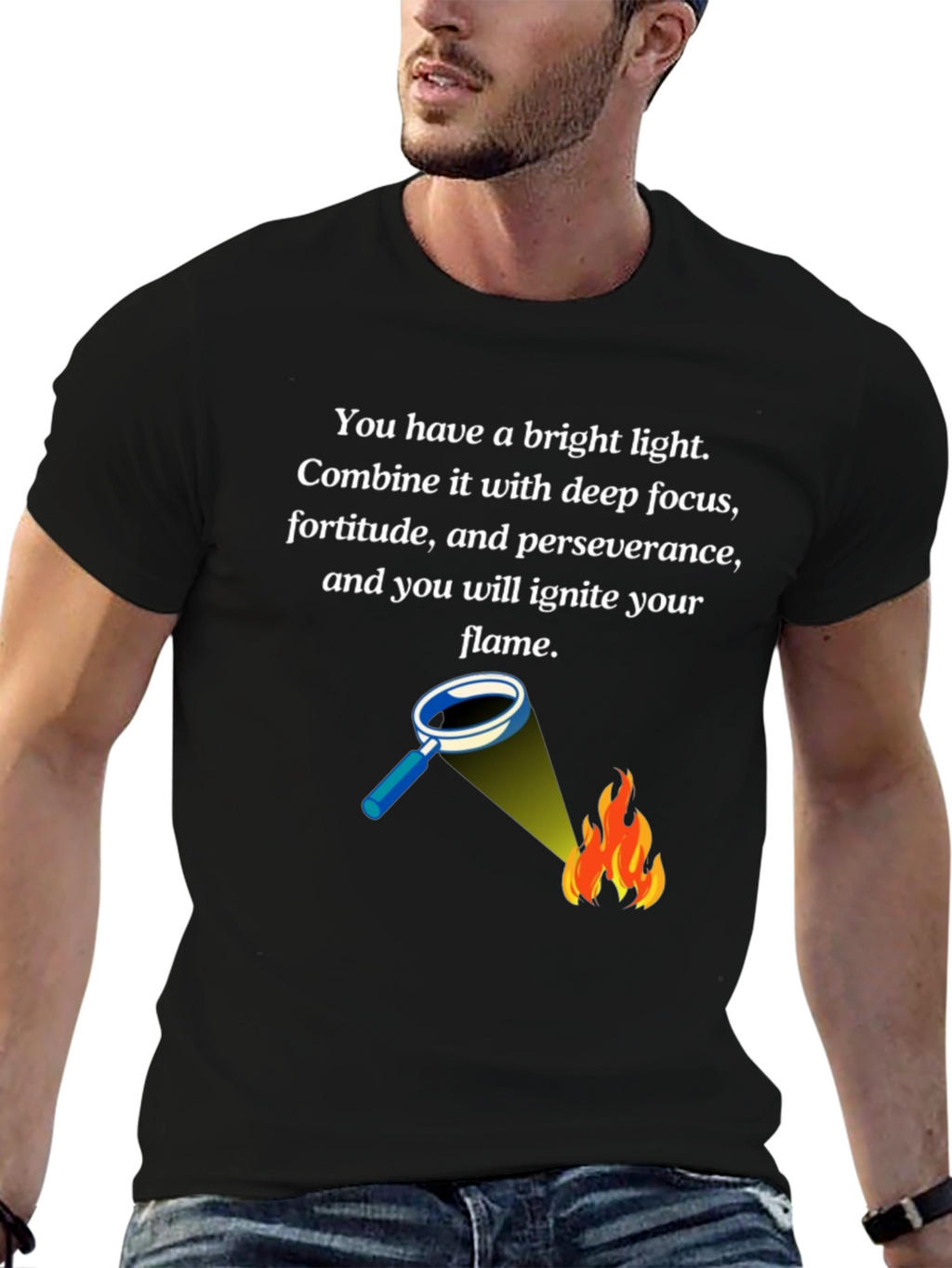 Bright Light Flame T-Shirt - Inspirational Design