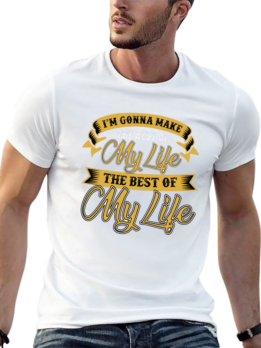 Motivational My Life Graphic Print Tee