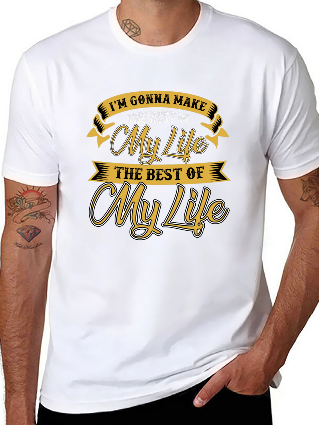 Motivational My Life Graphic Print Tee