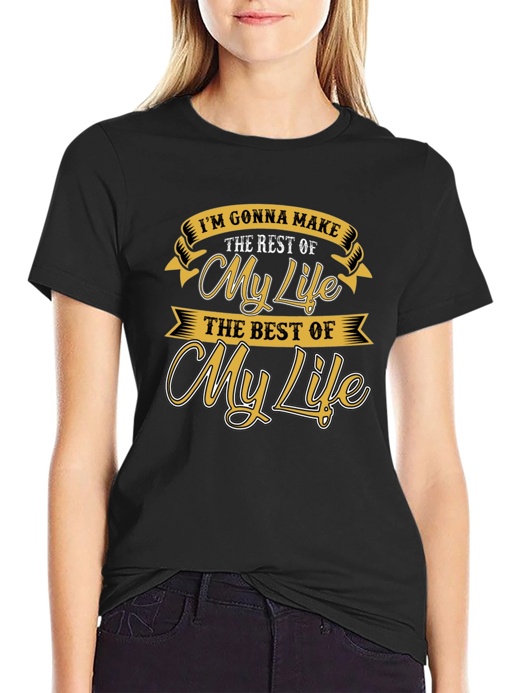 Motivational My Life Graphic Print Tee