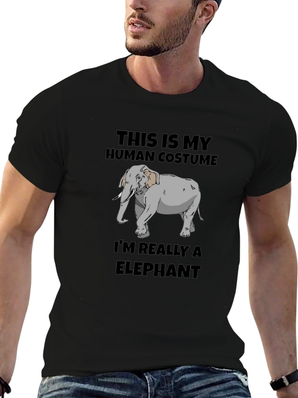 Human Costume Elephant Graphic Tee