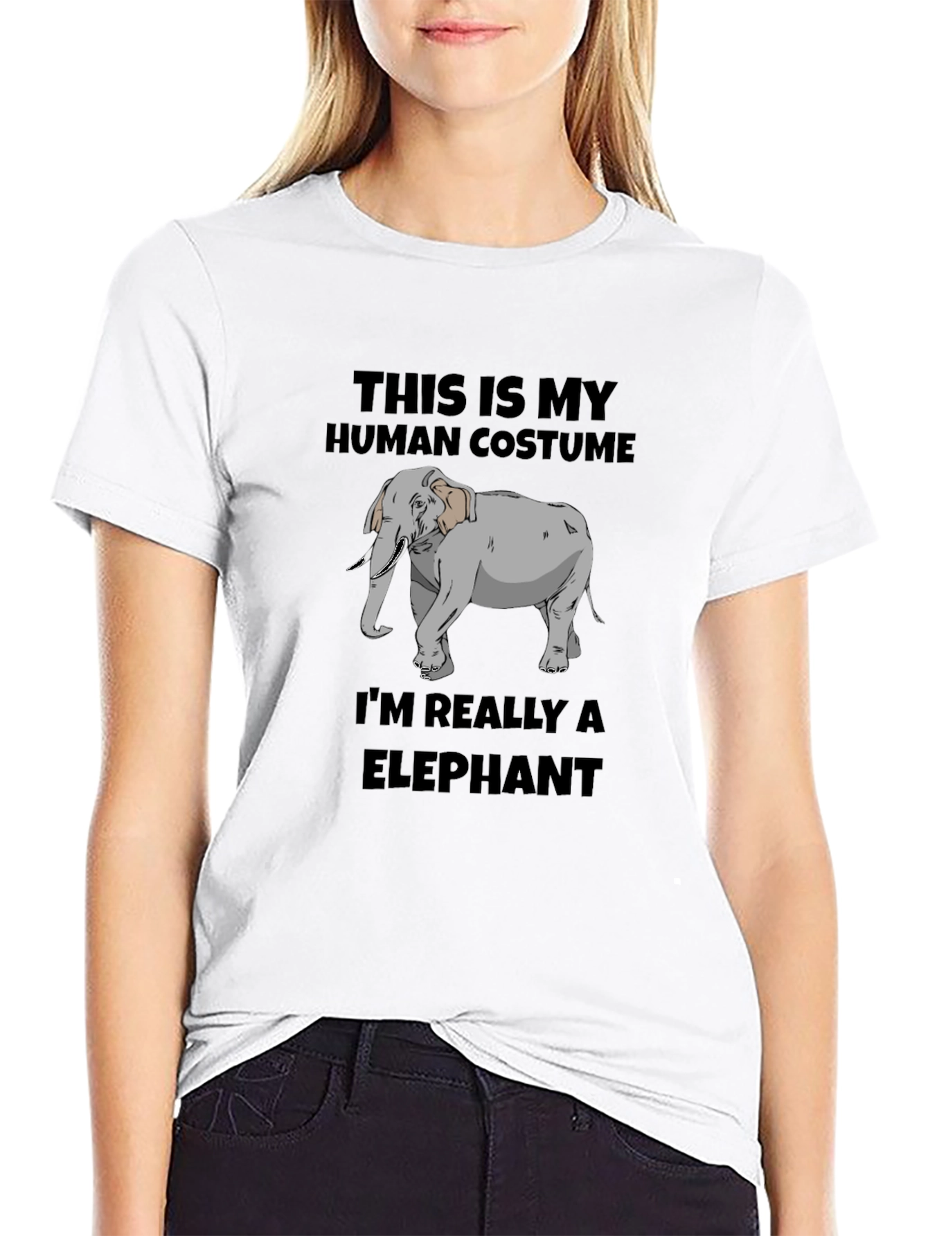 Human Costume Elephant Graphic Tee