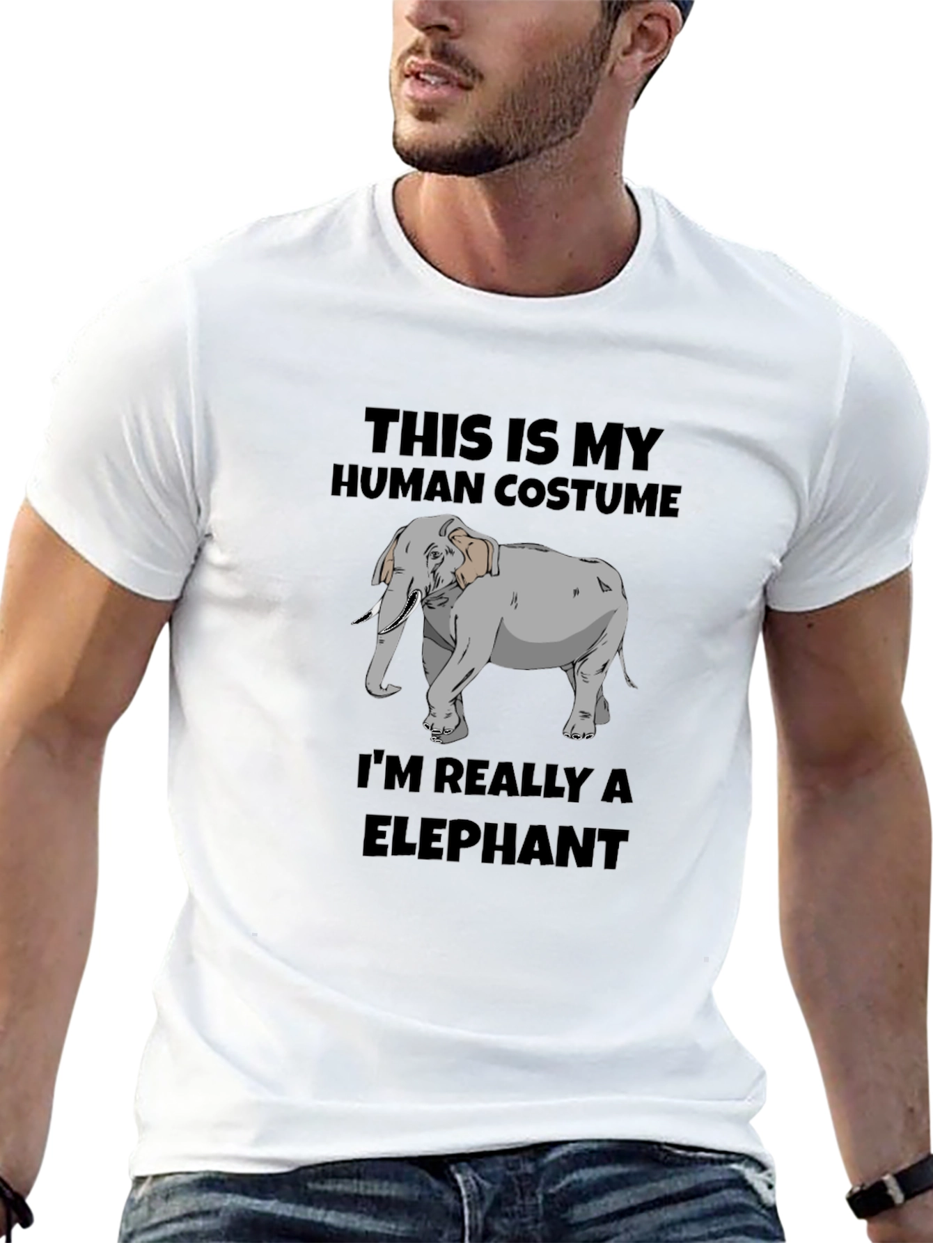Human Costume Elephant Graphic Tee