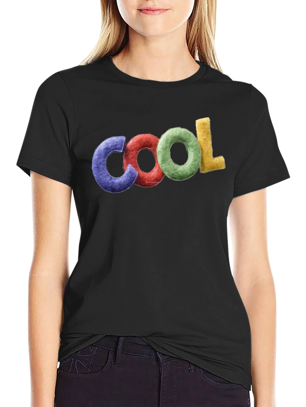 Cool Graphic T-Shirt - Black Crew Neck Tee