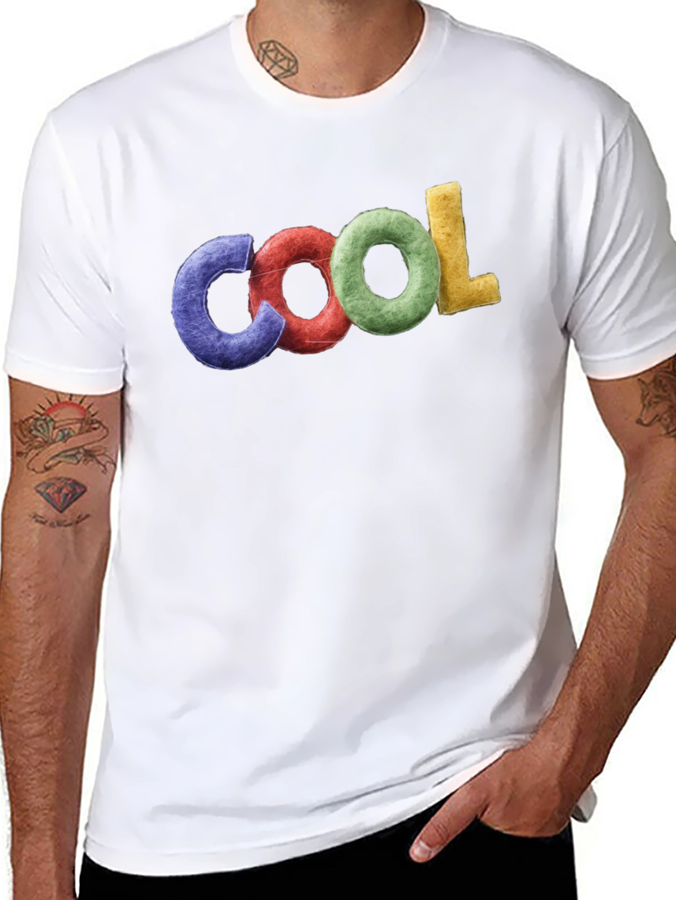 Cool Graphic T-Shirt - Black Crew Neck Tee