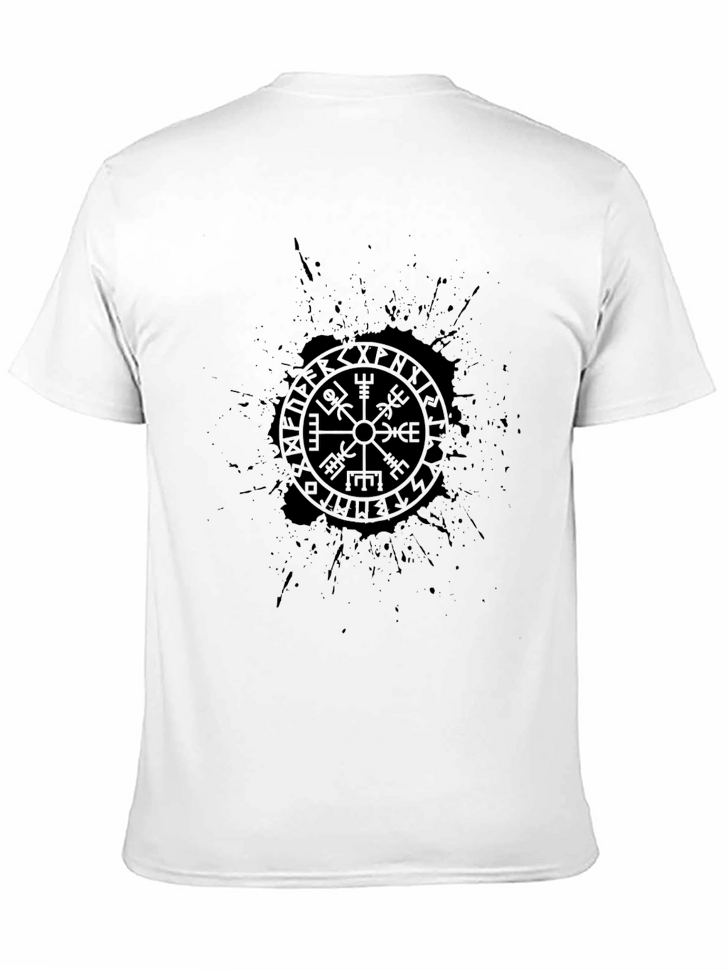 Black Viking Compass Graphic T-Shirt