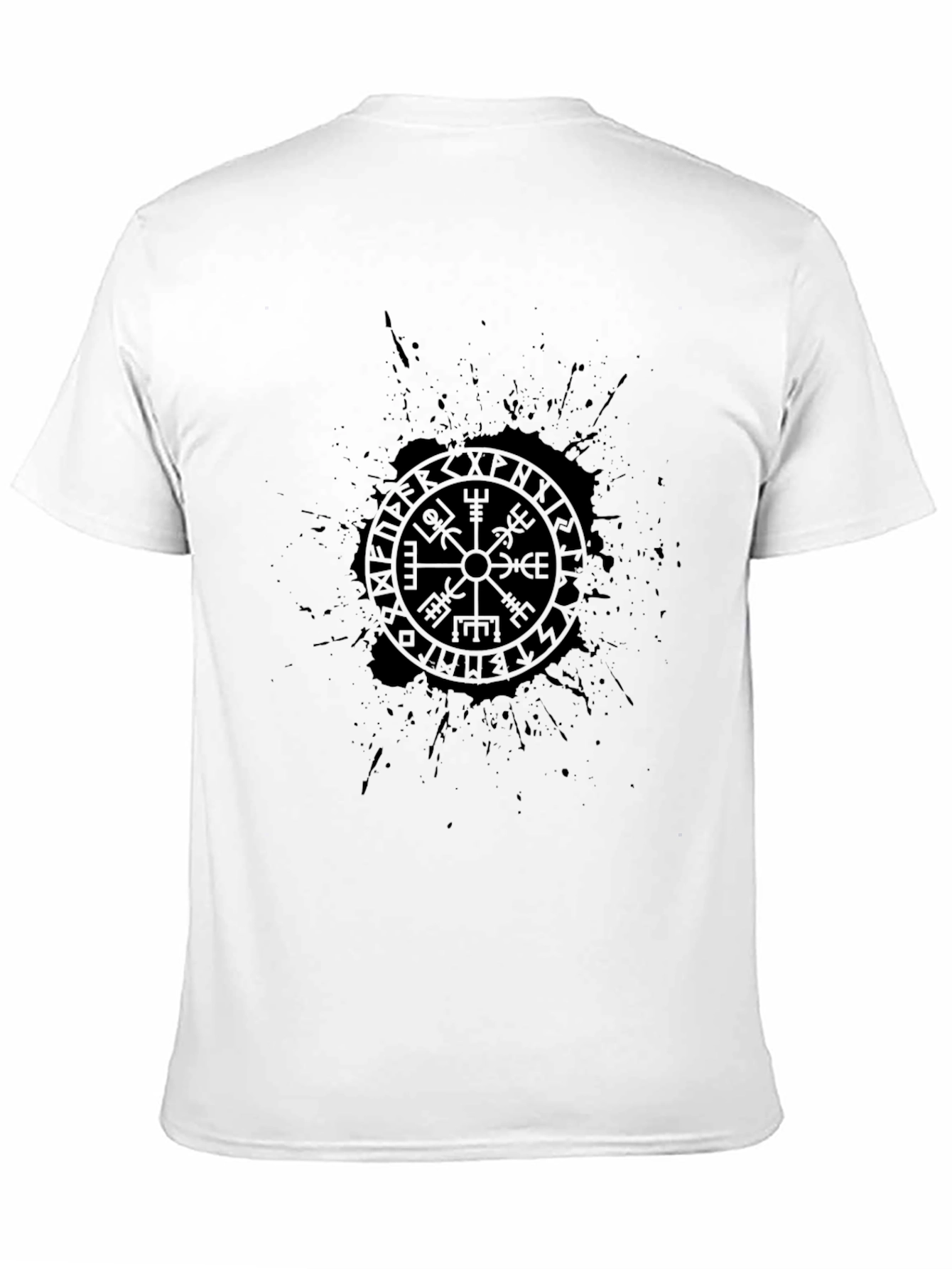 Black Viking Compass Graphic T-Shirt