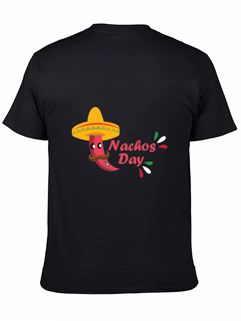 Mens Black Nachos Day T-Shirt