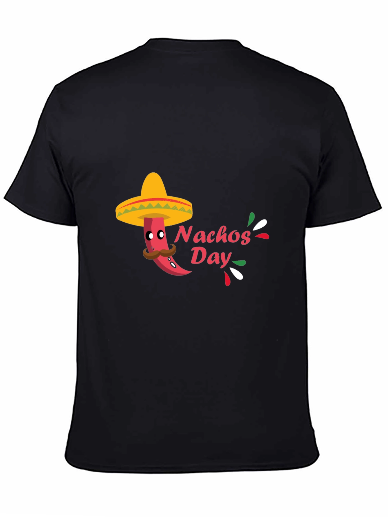 Mens Black Nachos Day T-Shirt