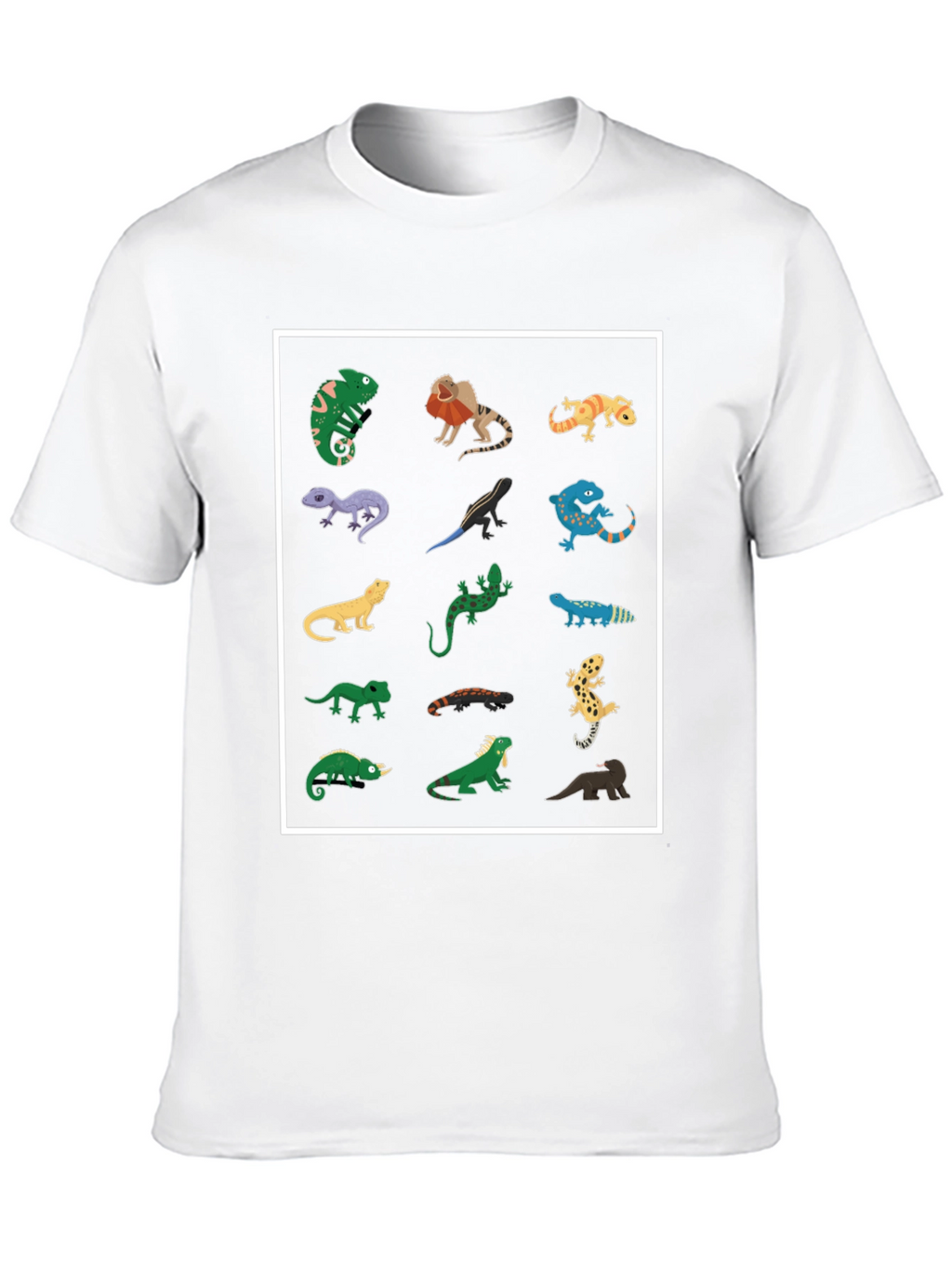 Lizard Print Black T-Shirt