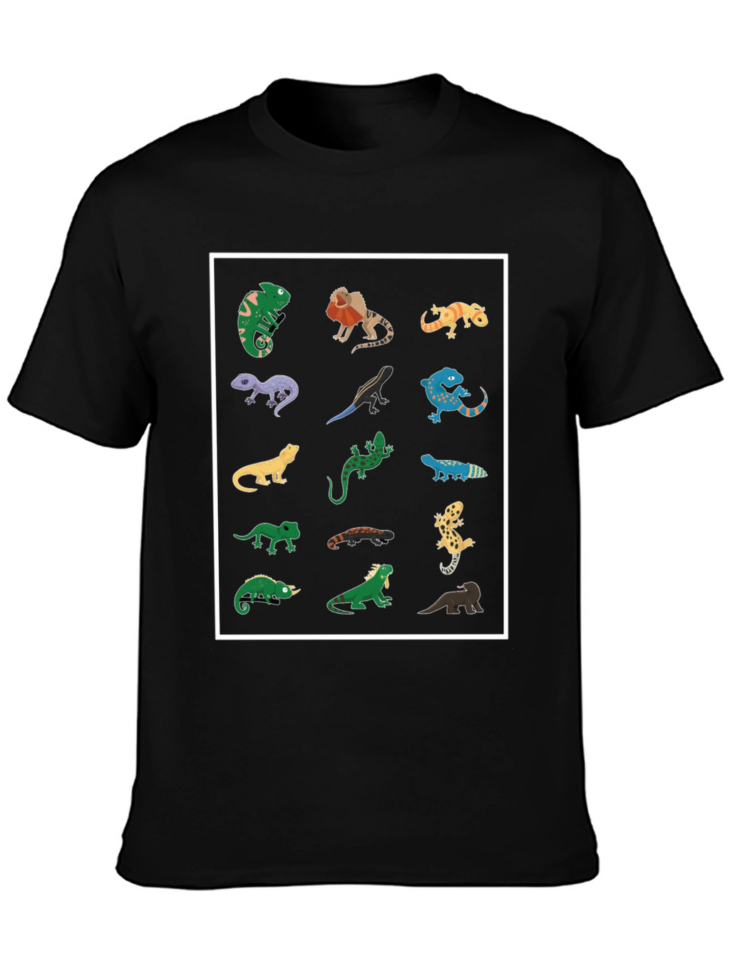 Lizard Print Black T-Shirt