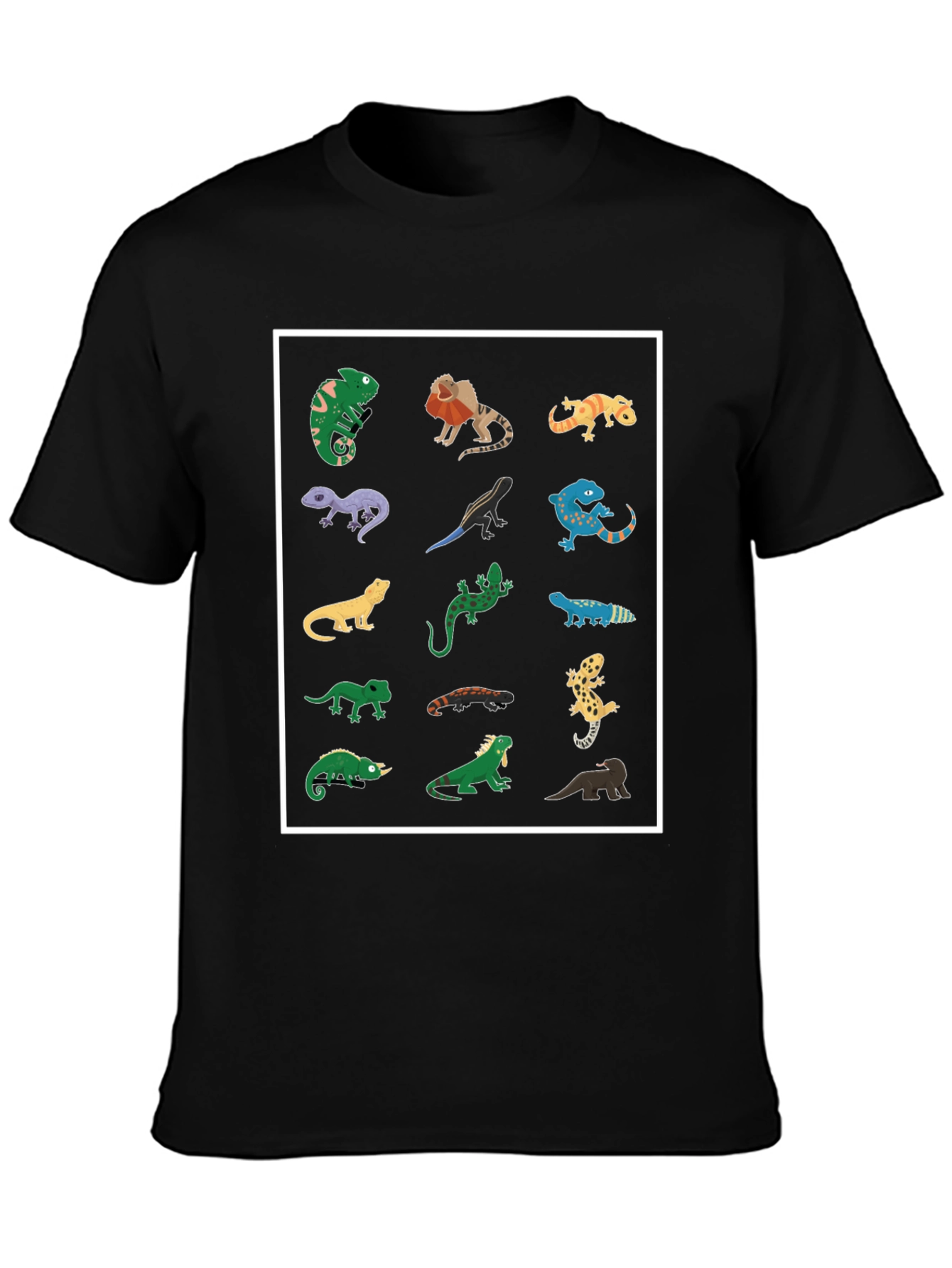 Lizard Print Black T-Shirt