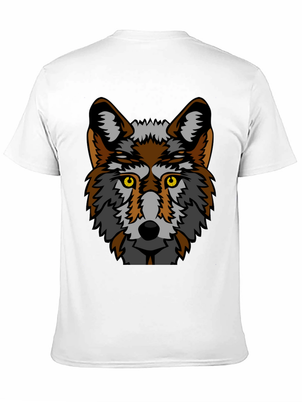 Black Wolf Graphic Tee - Bold Animal Print