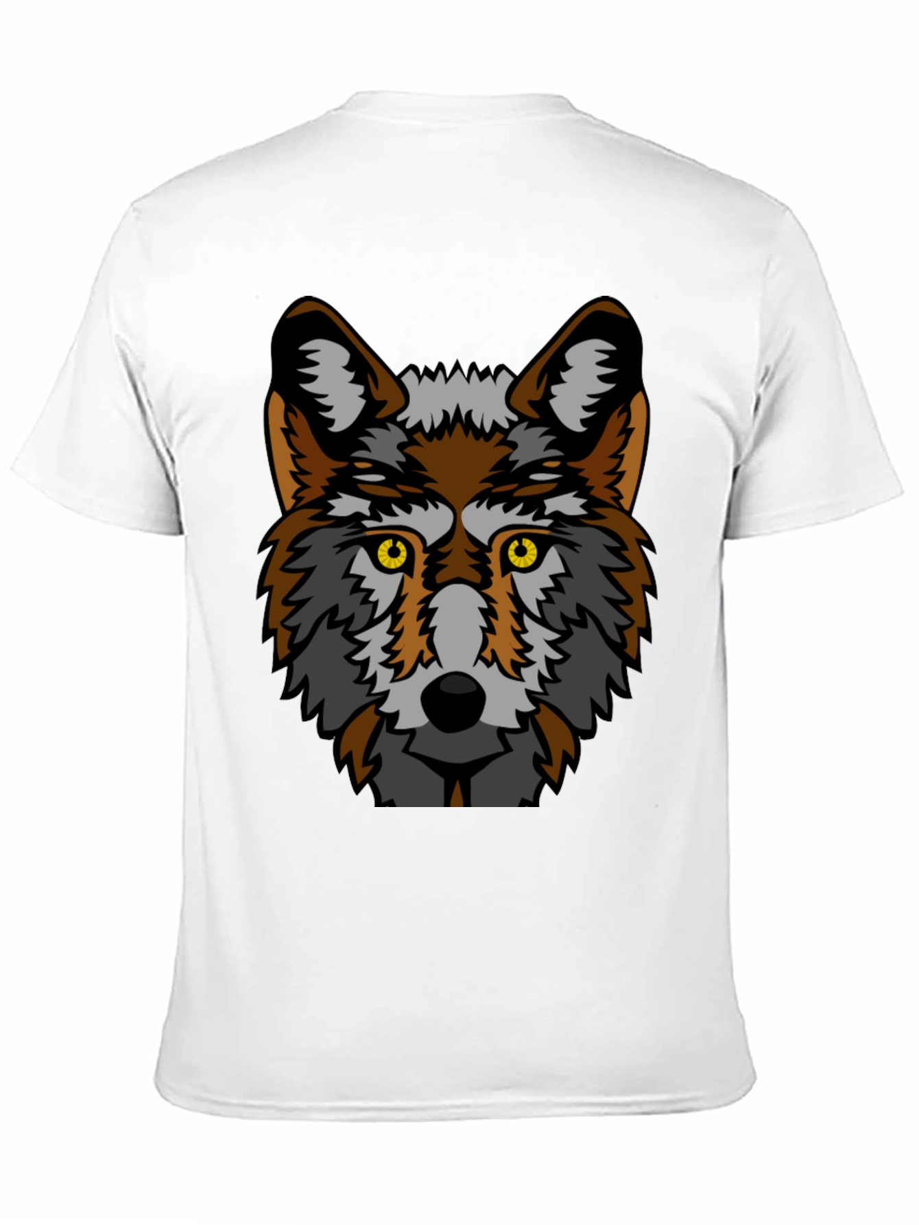 Black Wolf Graphic Tee - Bold Animal Print