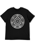 Geometric Star Graphic Tee - Stylish Black T-Shirt