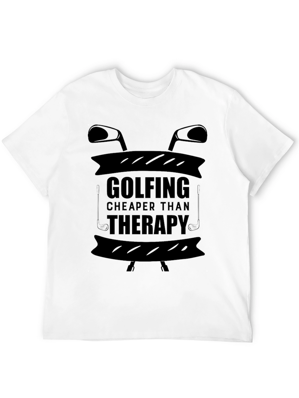 Golfing Cheaper Than Therapy Graphic T-Shirt