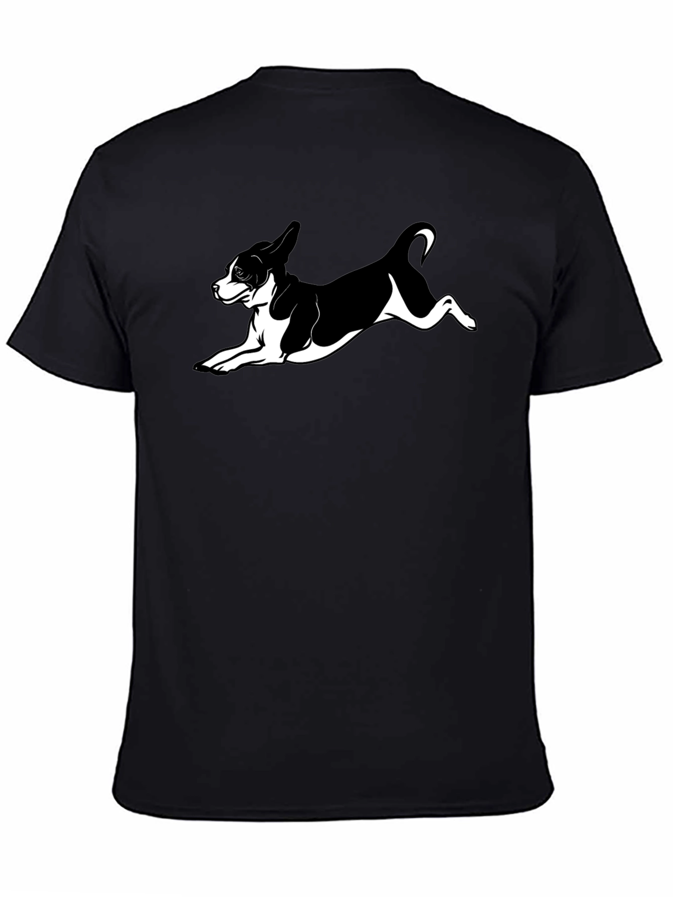 Dog Lover Black T-Shirt - Playful Puppy Design