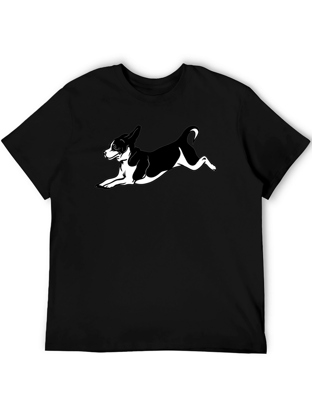 Dog Lover Black T-Shirt - Playful Puppy Design