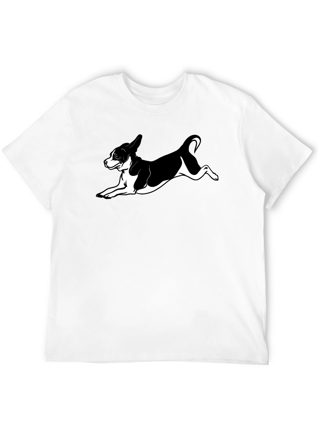 Dog Lover Black T-Shirt - Playful Puppy Design