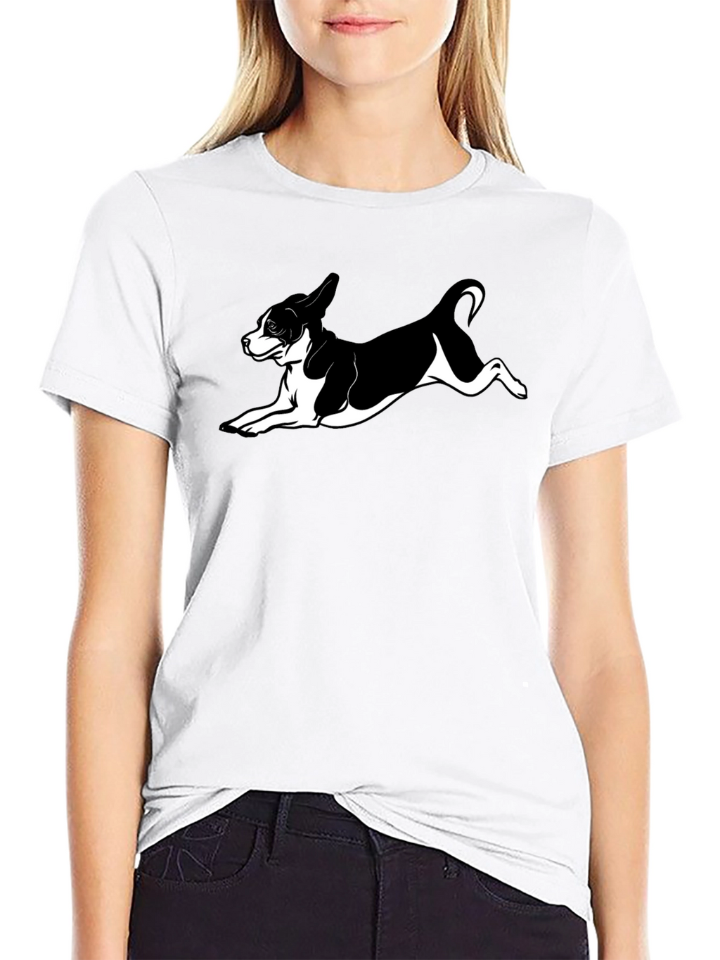 Dog Lover Black T-Shirt - Playful Puppy Design