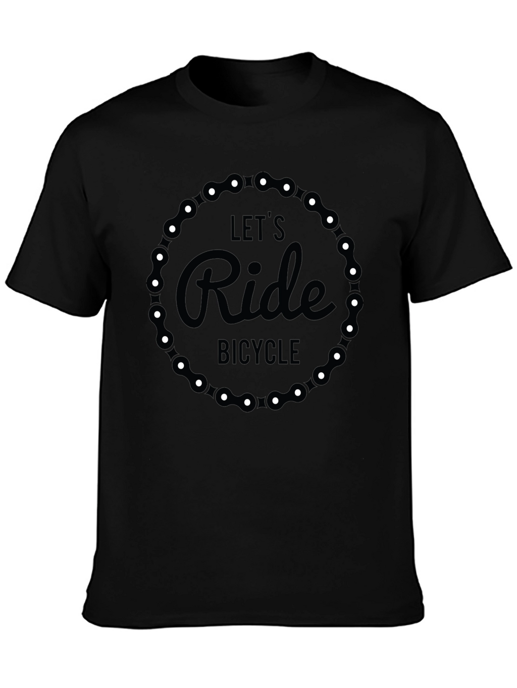 Lets Ride Bicycle T-Shirt - Black Graphic Tee