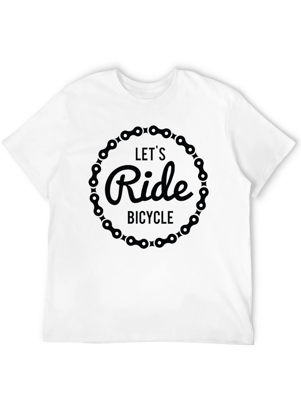 Lets Ride Bicycle T-Shirt - Black Graphic Tee