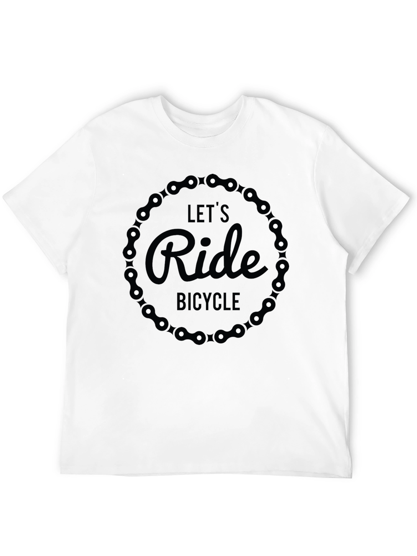 Lets Ride Bicycle T-Shirt - Black Graphic Tee