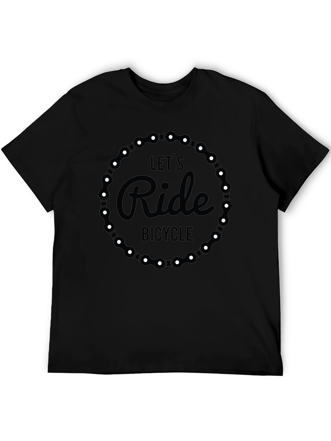 Lets Ride Bicycle T-Shirt - Black Graphic Tee