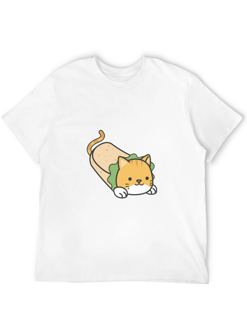 Funny Cat Burrito T-Shirt - Cute Graphic Tee