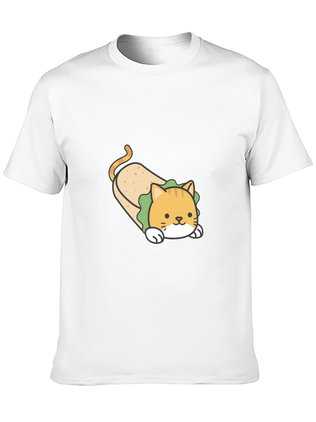 Funny Cat Burrito T-Shirt - Cute Graphic Tee