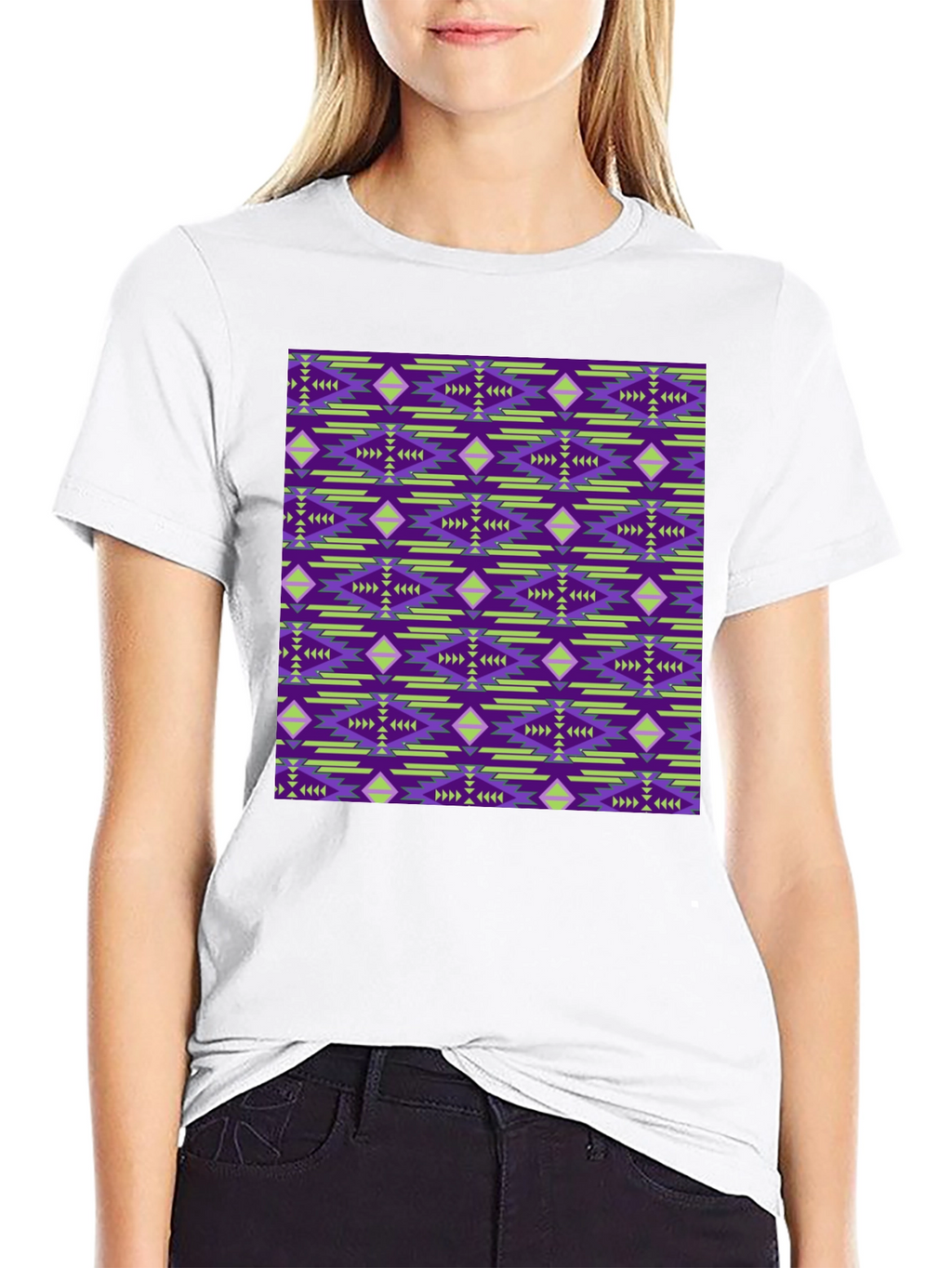 Patterned Graphic Print Tee