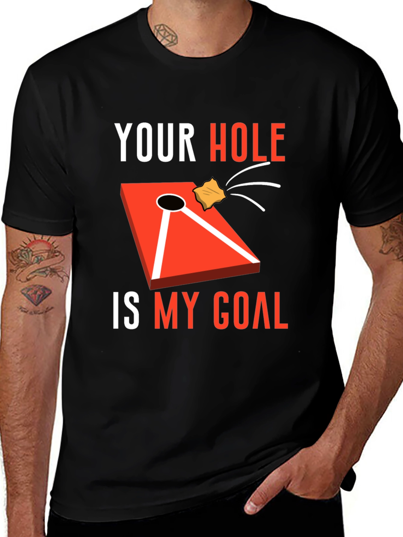 Your Hole Is My Goal Cornhole T-Shirt