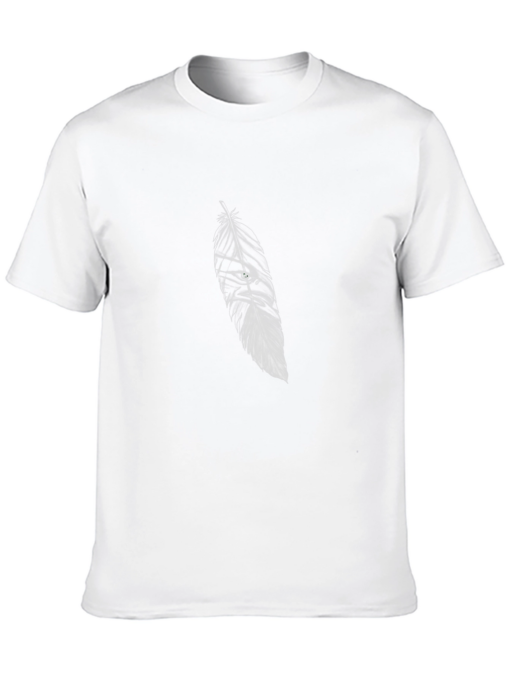 Mens Black Eagle Feather Graphic T-Shirt