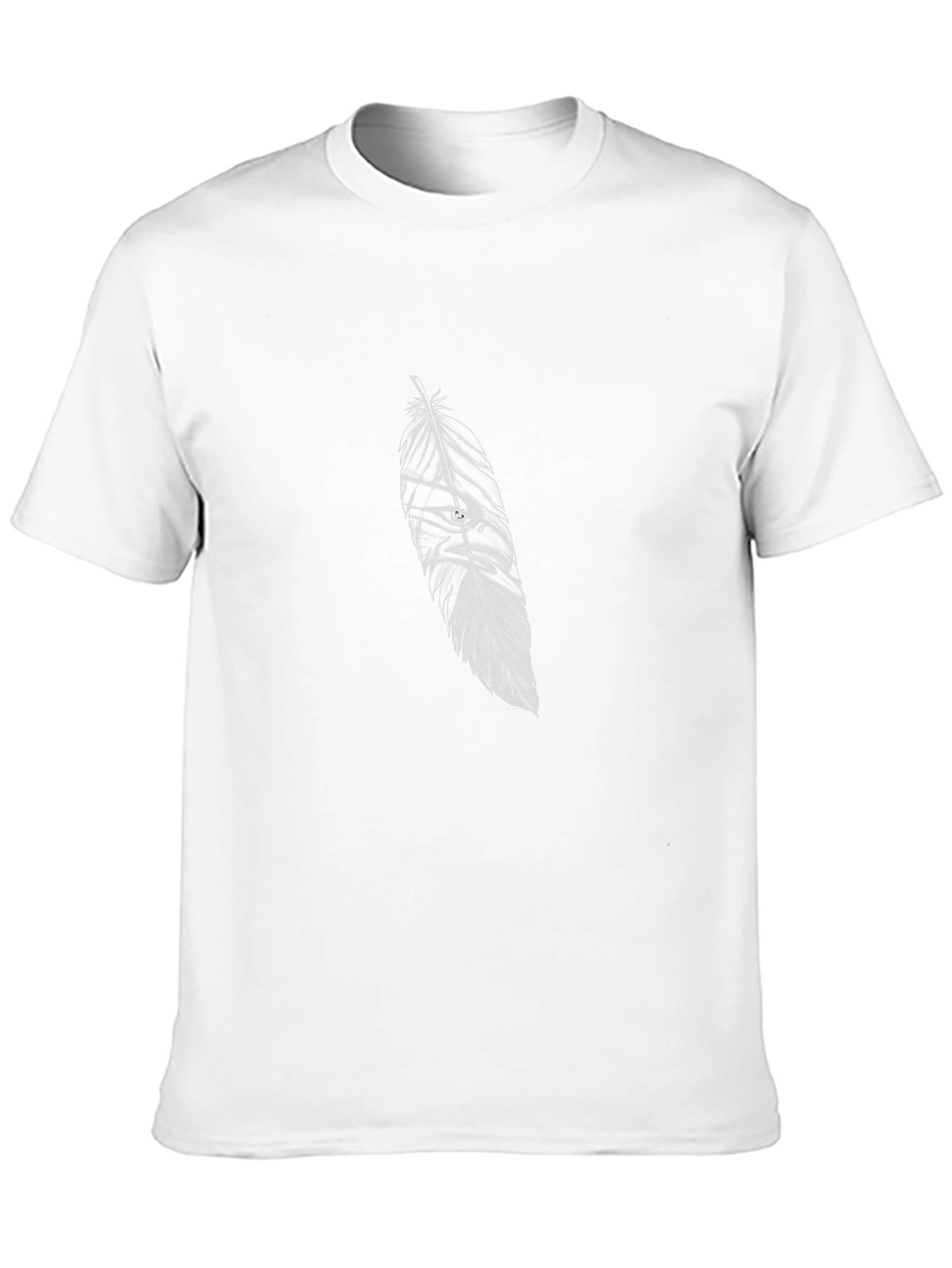 Mens Black Eagle Feather Graphic T-Shirt